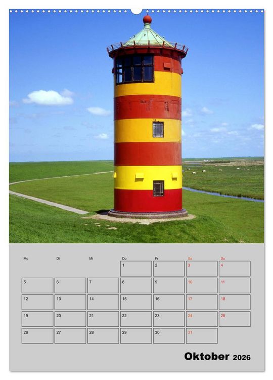 Produktbild: Attraktive Leuchtt&uuml;rme (Wandkalender 2026 DIN A2 hoch), CALVENDO Monatskalender