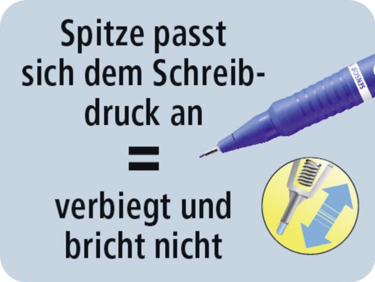 Produktbild: Fineliner mit gefederter Spitze - STABILO SENSOR F - fein - 8er Pack - mit 8 verschiedenen Farben