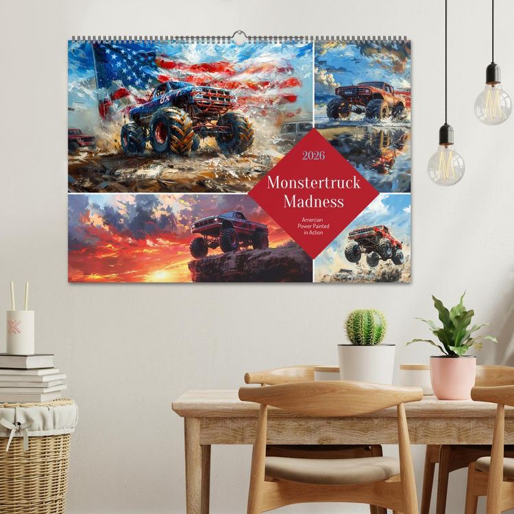 Produktbild: Monstertruck Madness (Wall Calendar 2026 DIN A2 landscape), CALVENDO 12 Month Wall Calendar