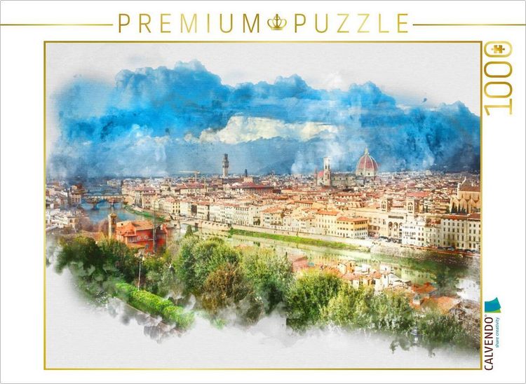 Produktbild: CALVENDO Puzzle Ein Motiv aus dem Kalender Florenz Hauptstadt der Toskana | 1000 Teile Lege-Gr&ouml;&szlig;e 64x48cm Foto-Puzzle f&uuml;r gl&uuml;ckliche Stunden