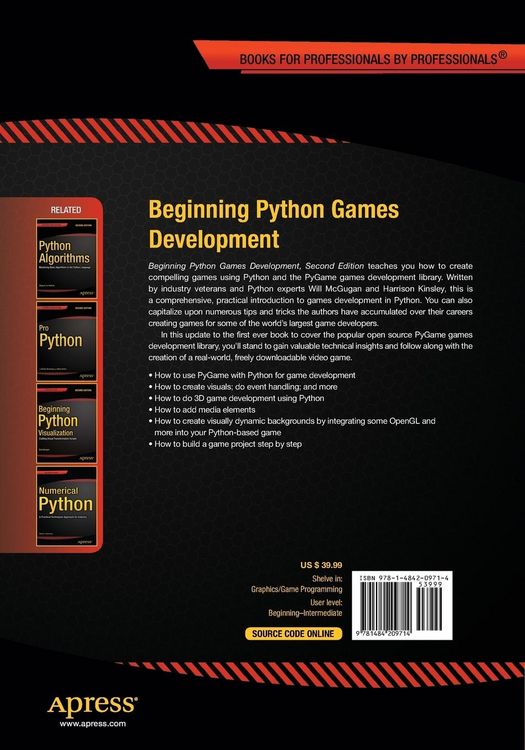 Produktbild: Beginning Python Games Development, Second Edition