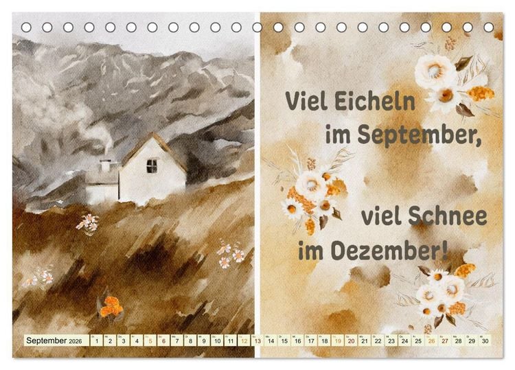 Produktbild: Regeln f&uuml;r das Wetter (Tischkalender 2026 DIN A5 quer), CALVENDO Monatskalender