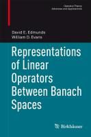 Produktbild: Representations of Linear Operators Between Banach Spaces