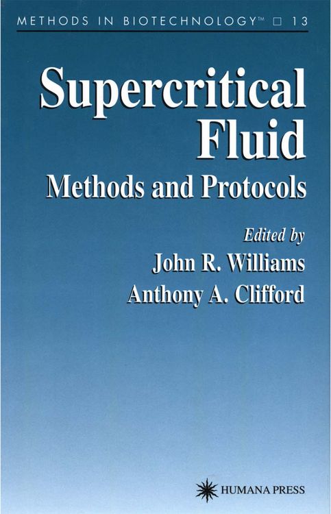 Produktbild: Supercritical Fluid Methods and Protocols