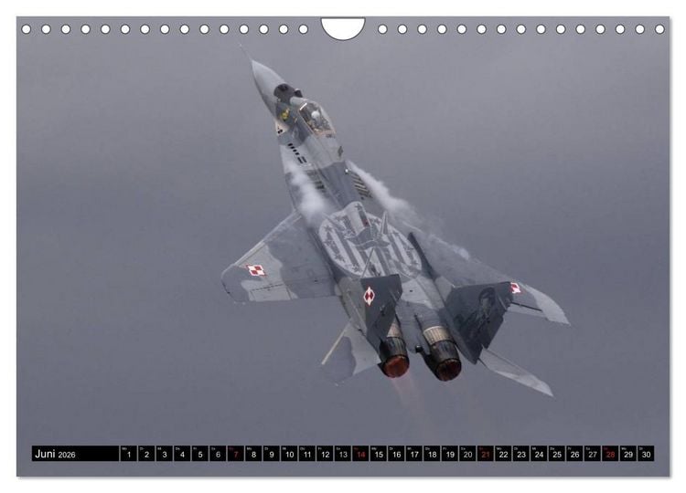 Produktbild: Augenblicke in der Luft: MiG-29 Fulcrum (Wandkalender 2026 DIN A4 quer), CALVENDO Monatskalender