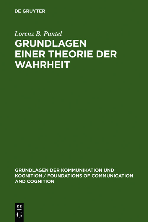 Produktbild: Grundlagen einer Theorie der Wahrheit
