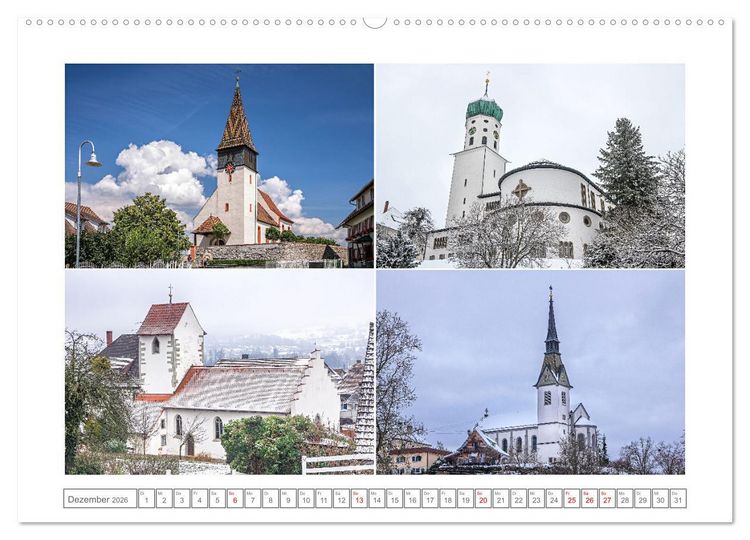 Produktbild: Gottesh&auml;user am Bodensee (Wandkalender 2026 DIN A2 quer), CALVENDO Monatskalender