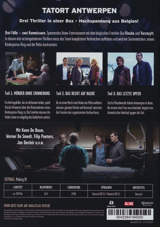 Produktbild: Tatort Antwerpen - Vincke und Verstuyft ermitteln [3 DVDs]