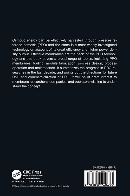 Produktbild: Membrane Technology for Osmotic Power Generation by Pressure Retarded Osmosis