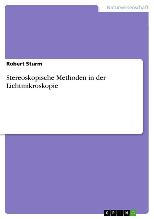 Produktbild: Stereoskopische Methoden in der Lichtmikroskopie