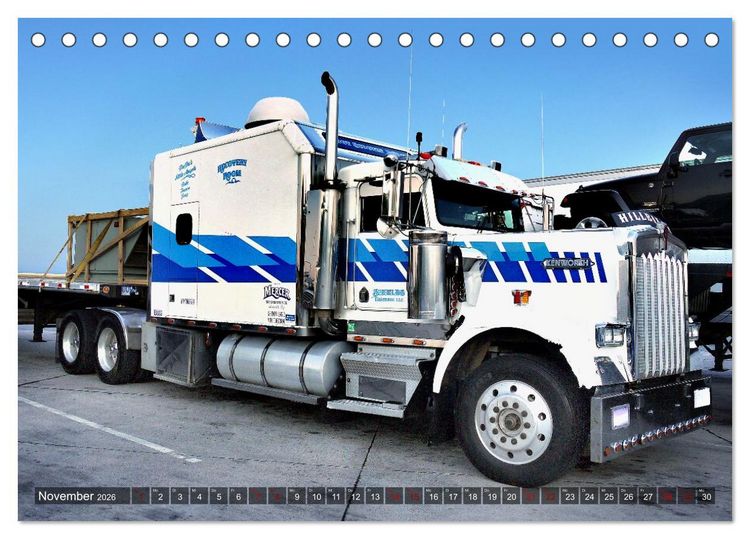 Produktbild: Amerikanische Lastwagen - Trucks (Tischkalender 2026 DIN A5 quer), CALVENDO Monatskalender