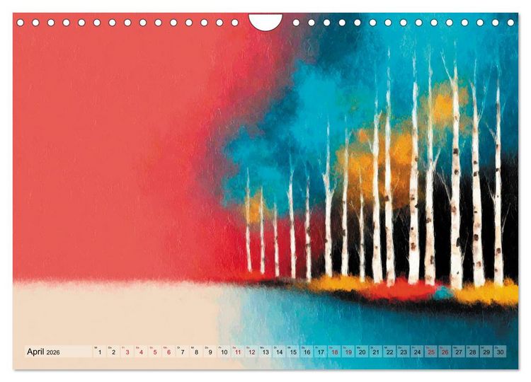 Produktbild: Wenn die Stille in Farbe tropft (Wandkalender 2026 DIN A4 quer), CALVENDO Monatskalender