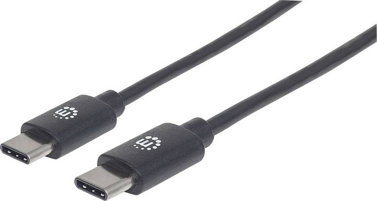 Produktbild: Manhattan USB-Kabel USB 2.0 USB-C&reg; Stecker 2.00m Schwarz 354875