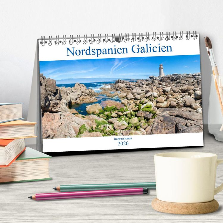 Produktbild: Nordspanien Galicien (Tischkalender 2026 DIN A5 quer), CALVENDO Monatskalender