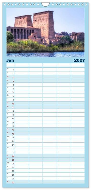 Produktbild: Familienplaner 2027 - &Auml;gypten mit 5 Spalten (Wandkalender, 21 x 45 cm) CALVENDO