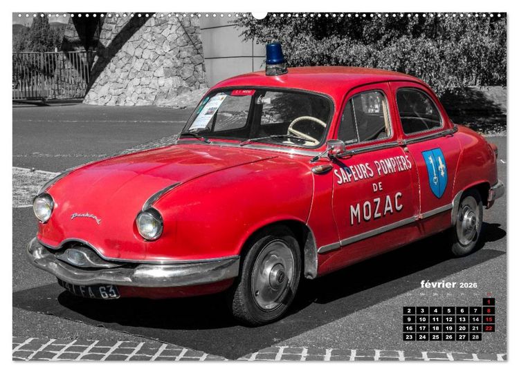 Produktbild: V&Eacute;HICULES de POMPIERS VINTAGE (Calendrier mural 2026 DIN A2 vertical) calendrier de bureau