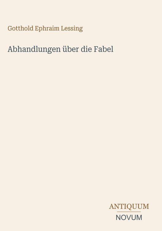 Produktbild: Abhandlungen &uuml;ber die Fabel