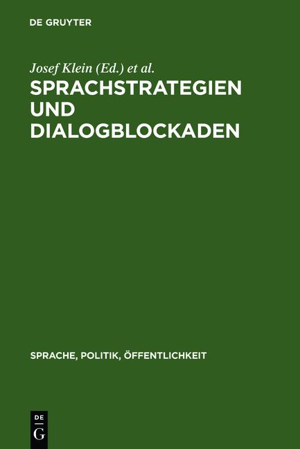 Produktbild: Sprachstrategien und Dialogblockaden