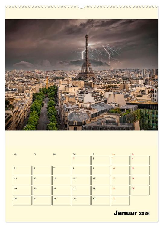 Produktbild: Metropolen im Gewitter (Wandkalender 2026 DIN A2 hoch), CALVENDO Monatskalender