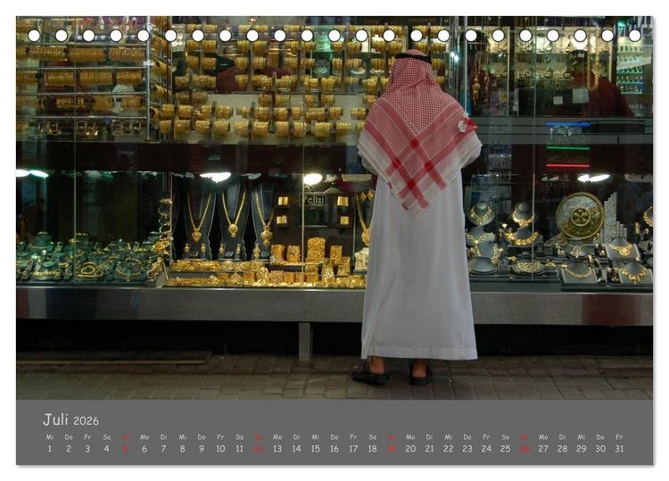 Produktbild: Dubai. Glanz unter der Sonne Arabiens (Tischkalender 2026 DIN A5 quer), CALVENDO Monatskalender