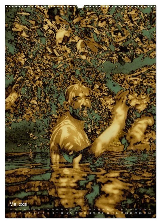 Produktbild: DUNKELGOLD AM SEE (Wandkalender 2026 DIN A2 hoch), CALVENDO Monatskalender