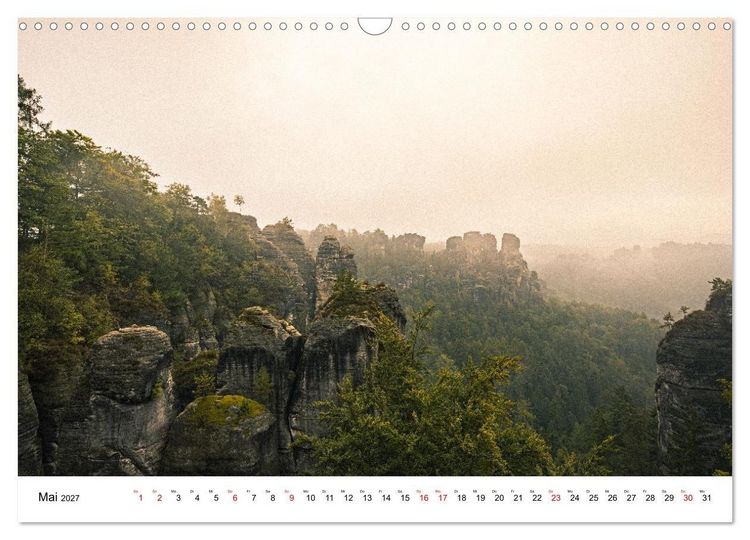 Produktbild: S&auml;chsische Schweiz - Das Elbsandsteingebirge (Wandkalender 2027 DIN A3 quer), CALVENDO Monatskalender