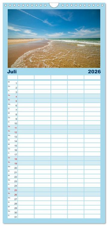 Produktbild: Familienplaner 2026 - Andalusische Atlantikk&uuml;ste mit 5 Spalten (Wandkalender, 21 x 45 cm) CALVENDO