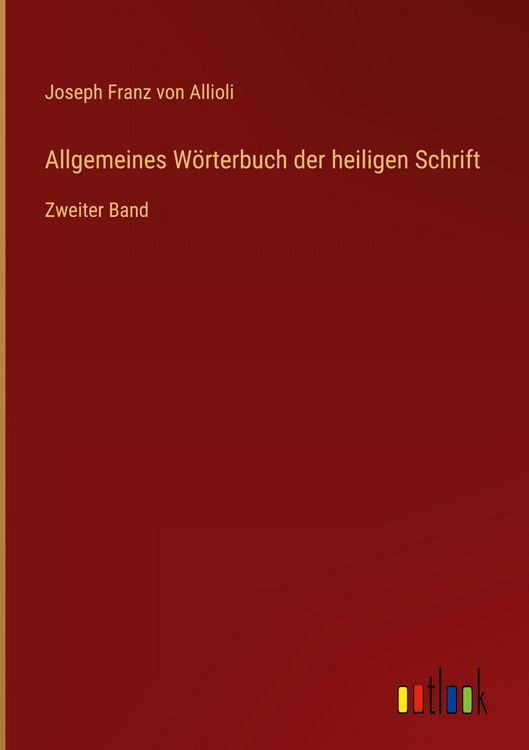 Produktbild: Allgemeines W&ouml;rterbuch der heiligen Schrift