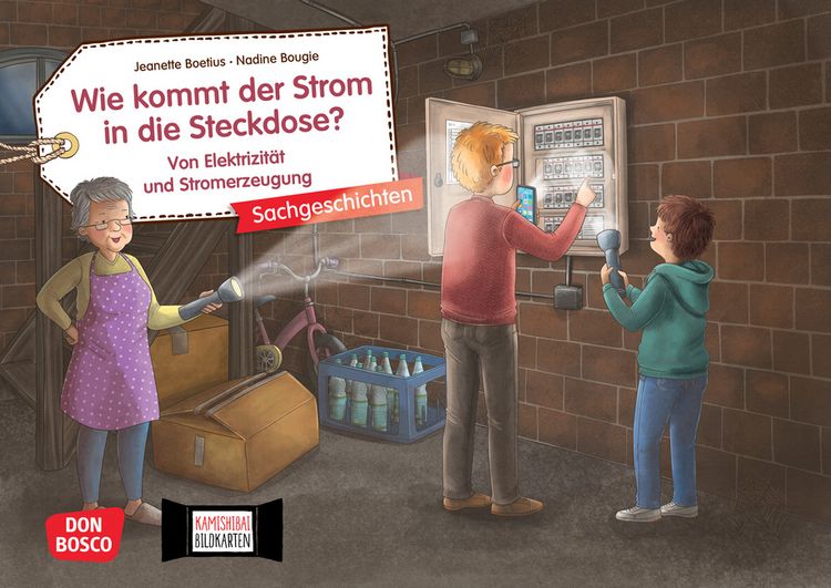 Produktbild: Wie kommt der Strom in die Steckdose? Von Elektrizit&auml;t und Stromerzeugung. Kamishibai Bildkartenset