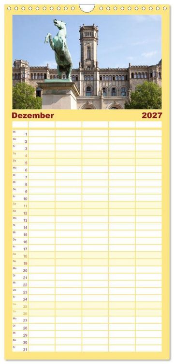 Produktbild: Familienplaner 2027 - Hannover - Momente einer Reise mit 5 Spalten (Wandkalender, 21 x 45 cm) CALVENDO