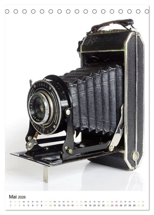 Produktbild: Balgenkameras - Analoge Fotoapparate mit Charme (Tischkalender 2026 DIN A5 hoch), CALVENDO Monatskalender