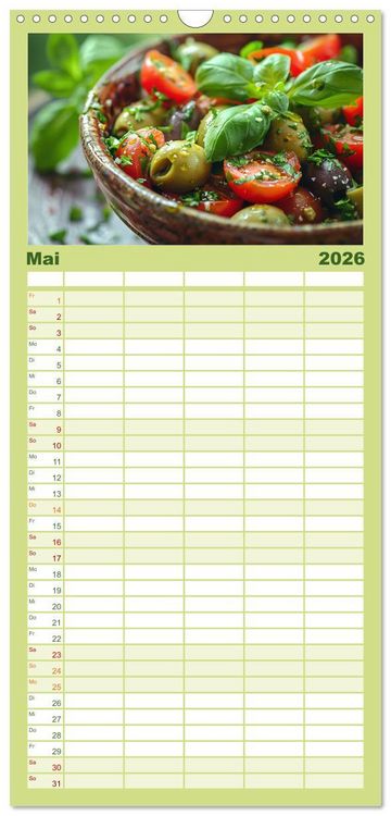 Produktbild: Familienplaner 2026 - Vitamine im &Uuml;berfluss mit 5 Spalten (Wandkalender, 21 x 45 cm) CALVENDO