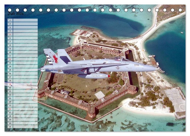 Produktbild: Luftwaffe. Kampfflugzeuge der USA (Tischkalender 2026 DIN A5 quer), CALVENDO Monatskalender