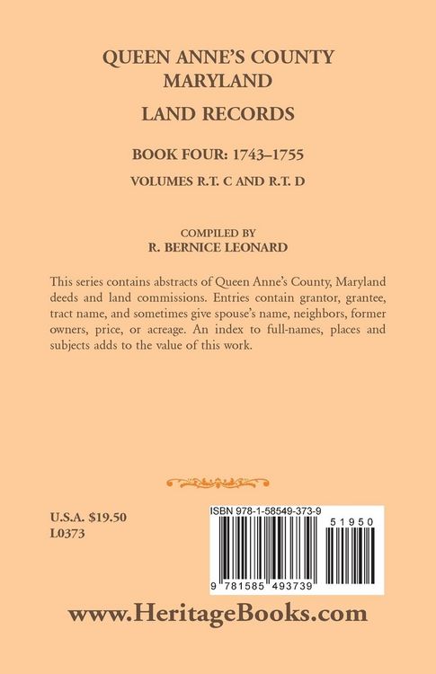 Produktbild: Queen Anne's County, Maryland Land Records, Book 4