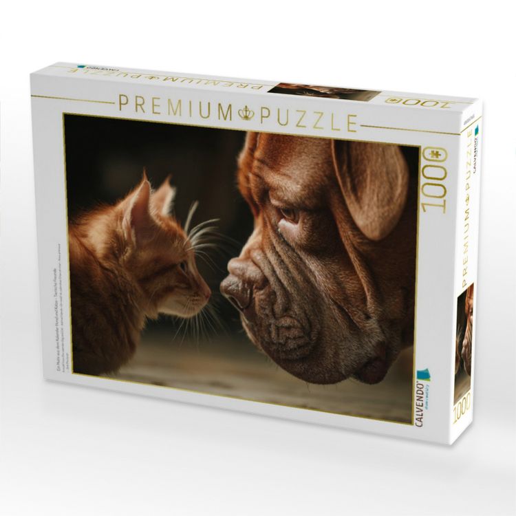 Produktbild: CALVENDO Puzzle Ein Motiv aus dem Kalender Hund und Katze - Tierische Freunde | 1000 Teile Lege-Gr&ouml;&szlig;e 64x48cm Foto-Puzzle f&uuml;r gl&uuml;ckliche Stunden