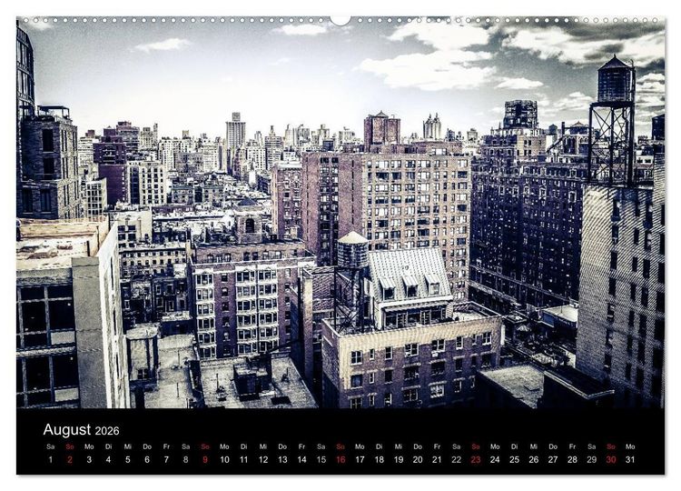 Produktbild: New York (hochwertiger Premium Wandkalender 2026 DIN A2 quer), Kunstdruck in Hochglanz