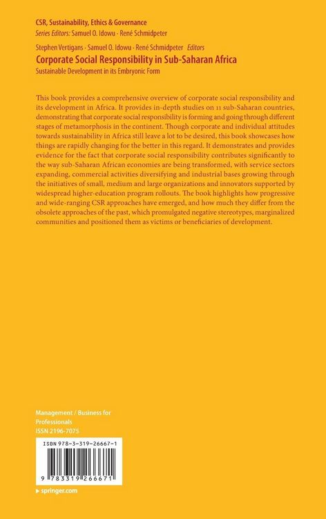 Produktbild: Corporate Social Responsibility in Sub-Saharan Africa