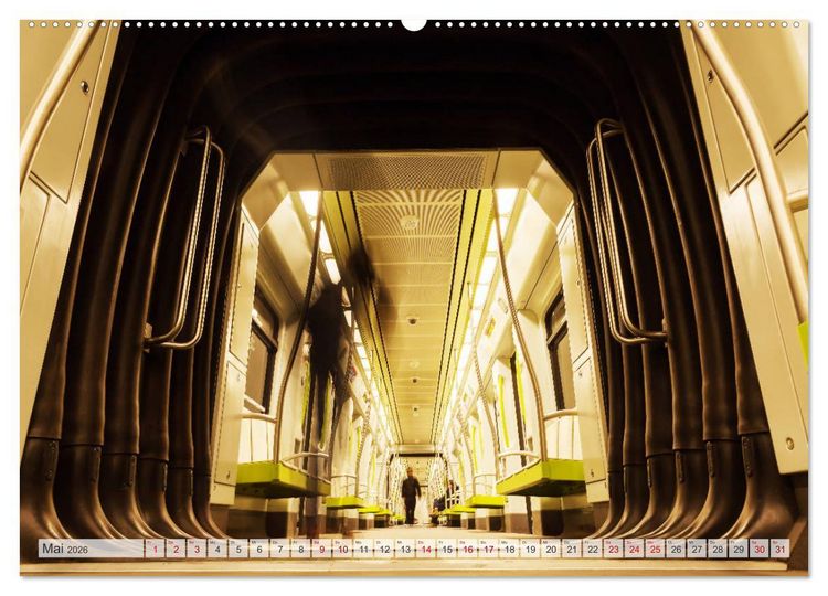 Produktbild: U-Bahn - Szenen an U-Bahnstationen in Europa und New York (Wandkalender 2026 DIN A2 quer), CALVENDO Monatskalender