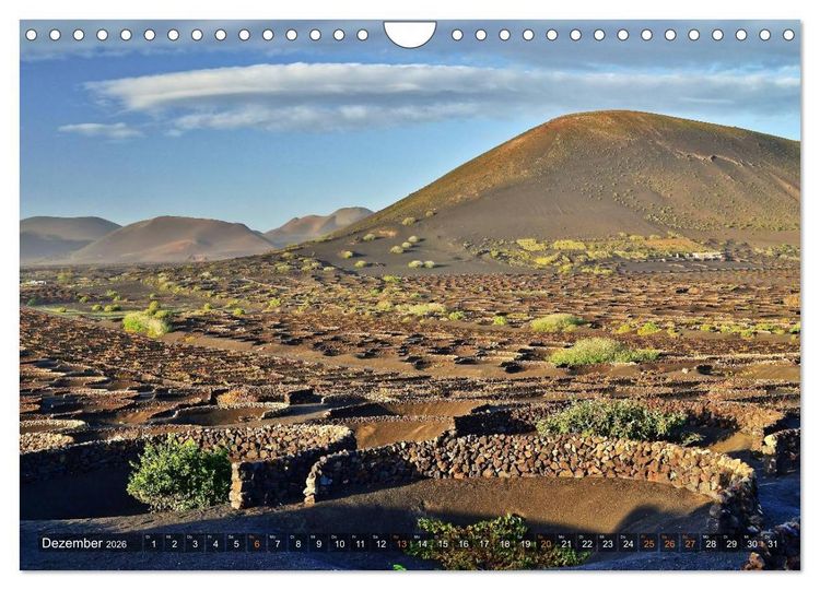 Produktbild: Lanzarote. Wunderwelt der Feuerberge (Wandkalender 2026 DIN A4 quer), CALVENDO Monatskalender