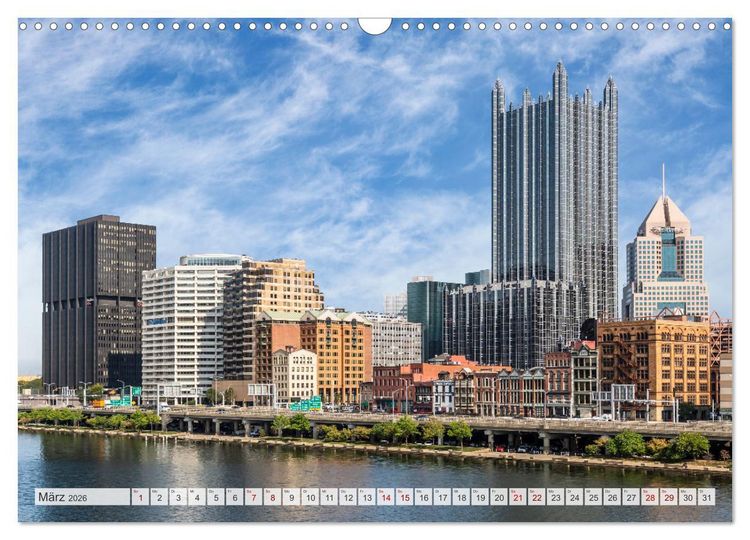 Produktbild: PITTSBURGH Charmante Impressionen (Wandkalender 2026 DIN A3 quer), CALVENDO Monatskalender