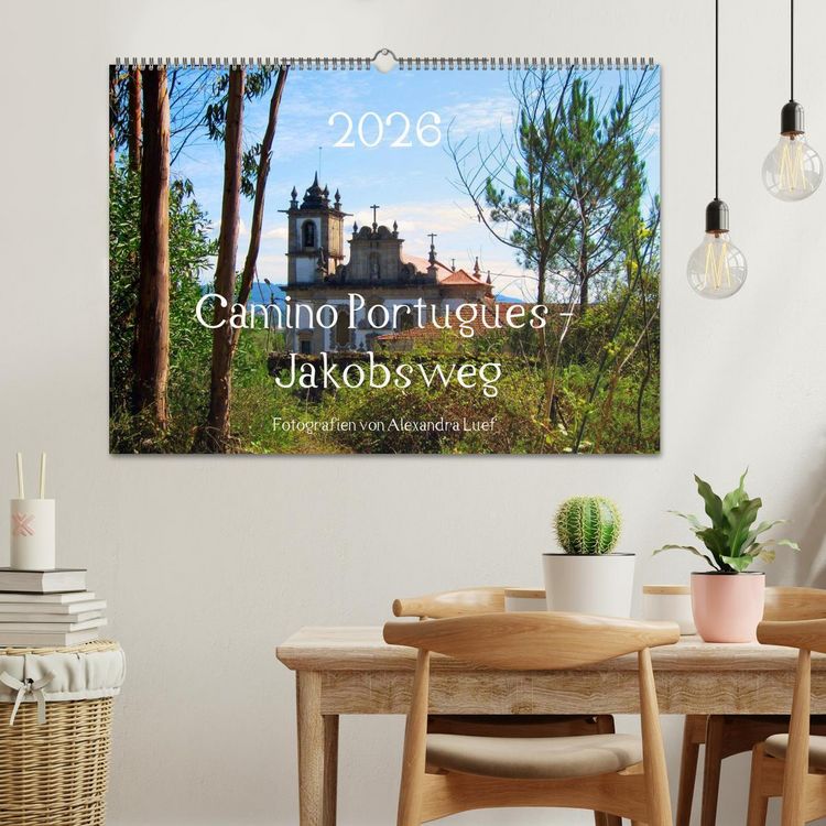 Produktbild: Camino Portugues - Jakobsweg (Wandkalender 2026 DIN A2 quer), CALVENDO Monatskalender