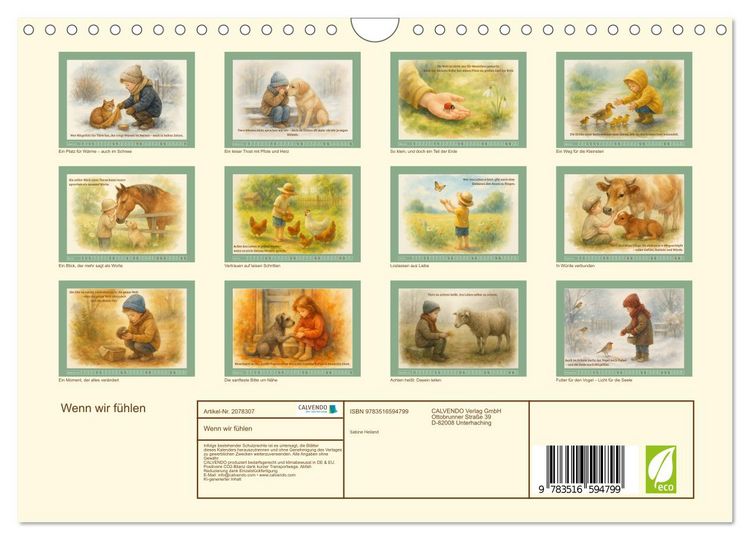 Produktbild: Wenn wir f&uuml;hlen (Wandkalender 2026 DIN A4 quer), CALVENDO Monatskalender