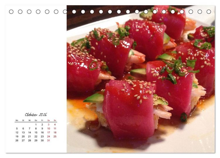 Produktbild: Sashimi und Sushi. Japans K&ouml;stlichkeiten (Tischkalender 2026 DIN A5 quer), CALVENDO Monatskalender