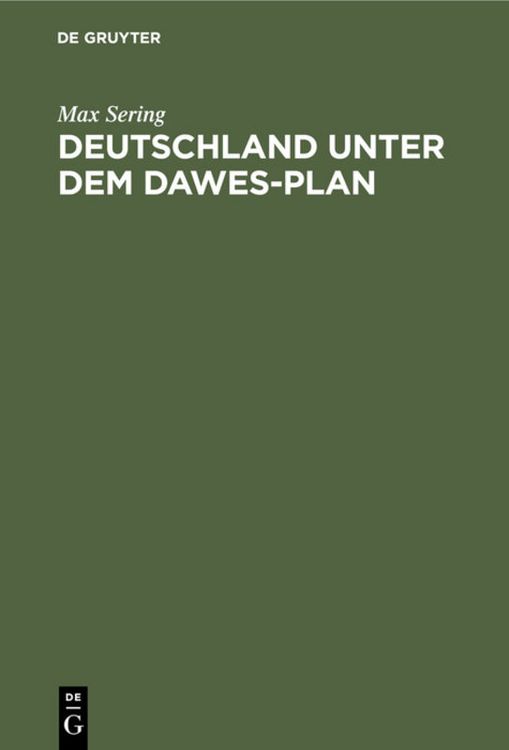 Produktbild: Deutschland unter dem Dawes-Plan