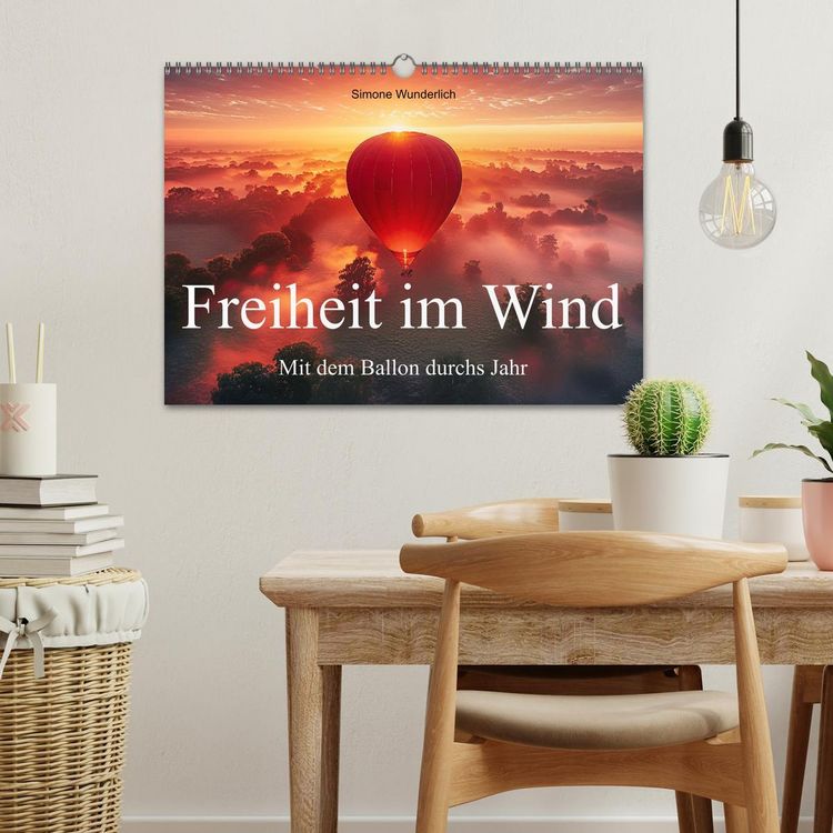 Produktbild: Freiheit im Wind - Mit dem Ballon durchs Jahr (Wandkalender 2026 DIN A3 quer), CALVENDO Monatskalender