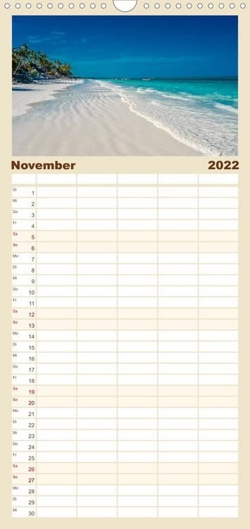 Produktbild: Familienplaner Karibu Sansibar (Wandkalender 2022 , 21 cm x 45 cm, hoch)