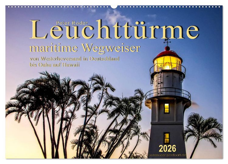 Produktbild: Leuchtt&uuml;rme - maritime Wegweiser (Wandkalender 2026 DIN A2 quer), CALVENDO Monatskalender