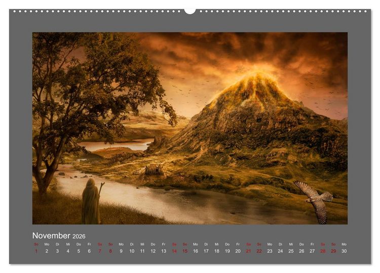 Produktbild: Weg des Zauberers (hochwertiger Premium Wandkalender 2026 DIN A2 quer), Kunstdruck in Hochglanz