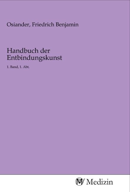 Produktbild: Handbuch der Entbindungskunst