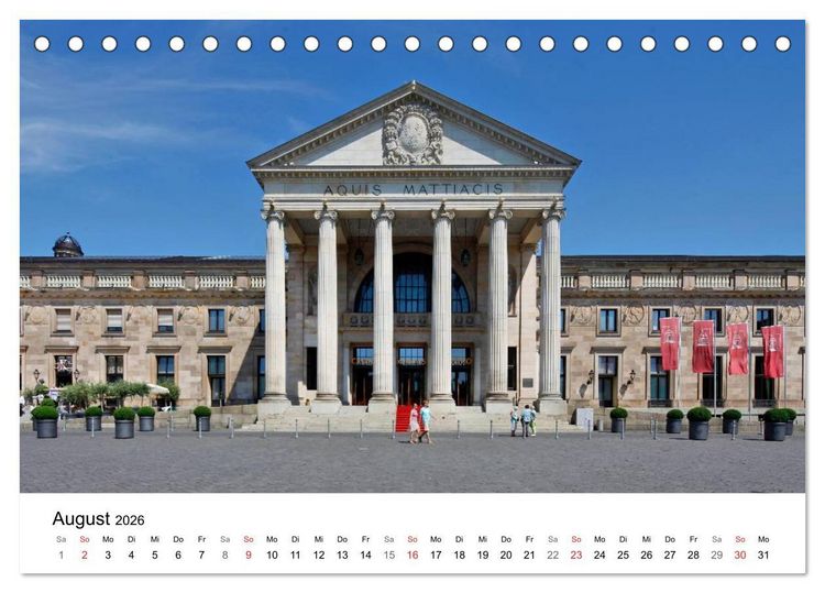 Produktbild: Highlights von Wiesbaden (Tischkalender 2026 DIN A5 quer), CALVENDO Monatskalender